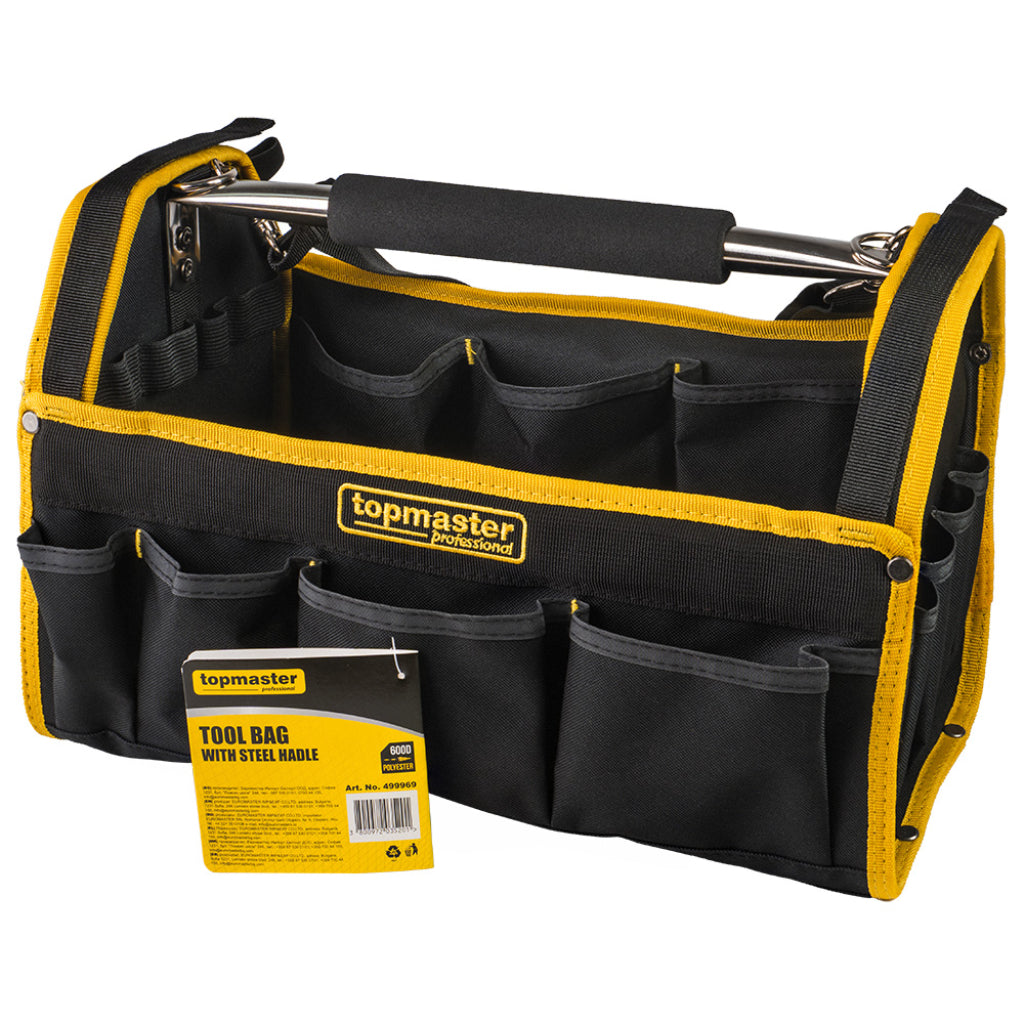 Borsa porta attrezzi Topmaster borsa a tracolla con manico-maniglione in acciaio