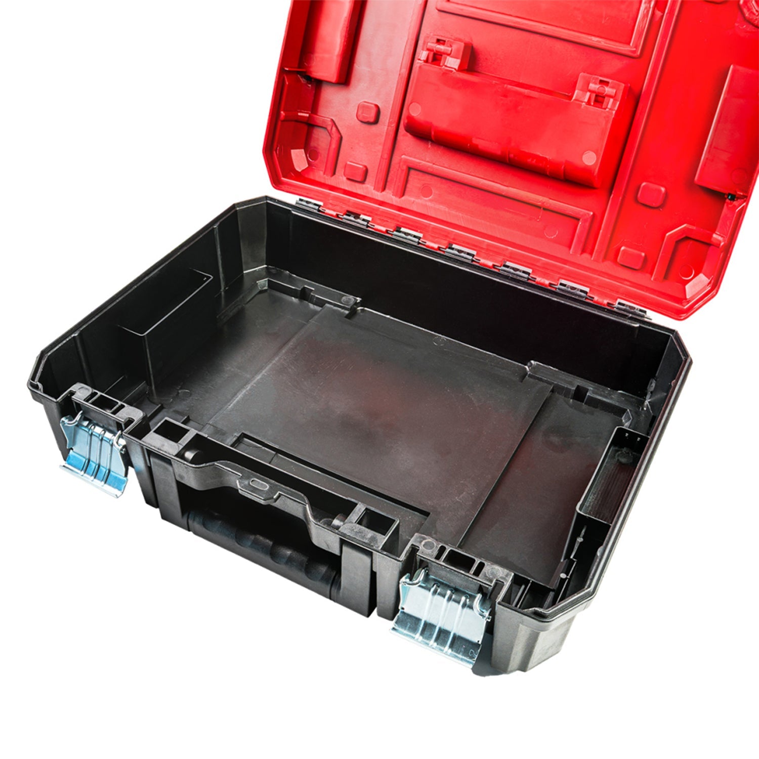 Cassetta organizer valigetta porta attrezzi vuota, plastica nero rosso, sistema Multibox dimensioni esterne 44 × 33 × 14 cm Raider