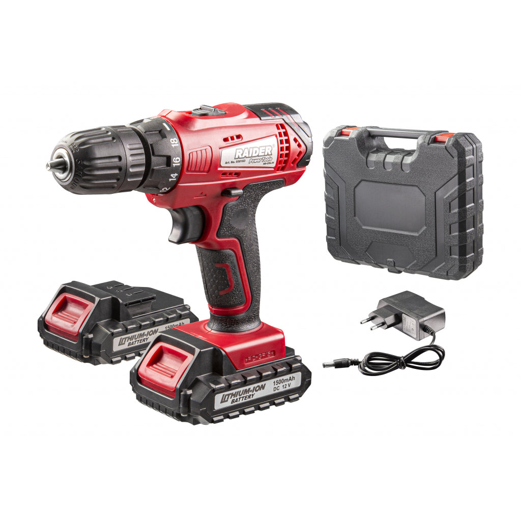 Trapano avvitatore a batteria 12v 2 x 1.5ah Raider Rd-Cdl34