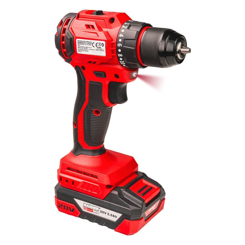 Avvitatore a impulsi a batteria, impact driver/trapano a percussione – 50 Nm 320 Nm, 1/2", smeragliatrice angolare 125 mm con 2 batterie 2x2Ah Raider Pro