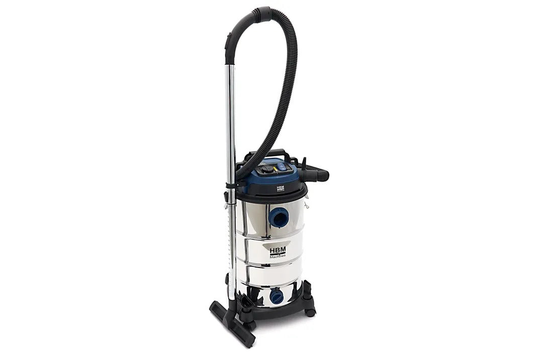 Aspirapolvere aspiratore industriale secco umido per officina casa e auto 1600 W 40 l compatto e silenzioso HBM