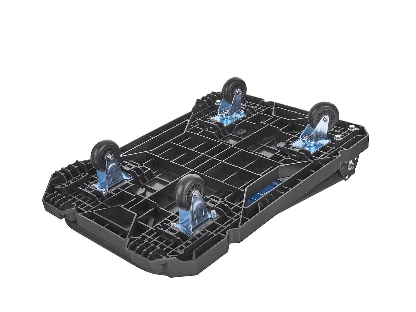 Carrello piattaforma a mano multifunzione, carrello trasformabile-convertibile, professionale, carrello industriale portatutto, portapacchi, in PP e PU e acciaio di alta qualità, capacità 150 kg, portatile pieghevole con ruote girevoli, Geko