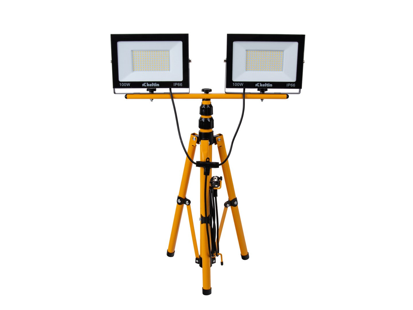 Faretto LED da cantiere 2 x 100w, 2x 10.000 lm, faretto lavoro, faro LED portatile IP65 impermeabile, 6500k per esterno, lavori, giardini e garage