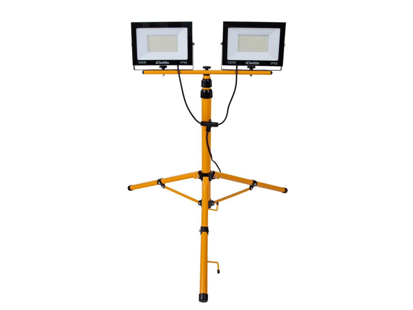 Faretto LED da cantiere 2 x 100w, 2x 10.000 lm, faretto lavoro, faro LED portatile IP65 impermeabile, 6500k per esterno, lavori, giardini e garage
