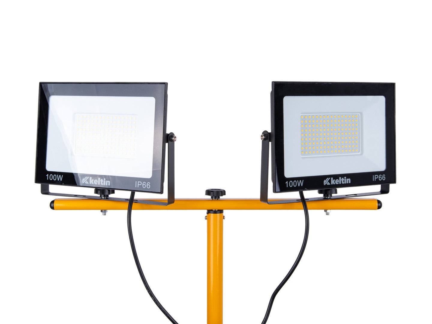 Faretto LED da cantiere 2 x 100w, 2x 10.000 lm, faretto lavoro, faro LED portatile IP65 impermeabile, 6500k per esterno, lavori, giardini e garage