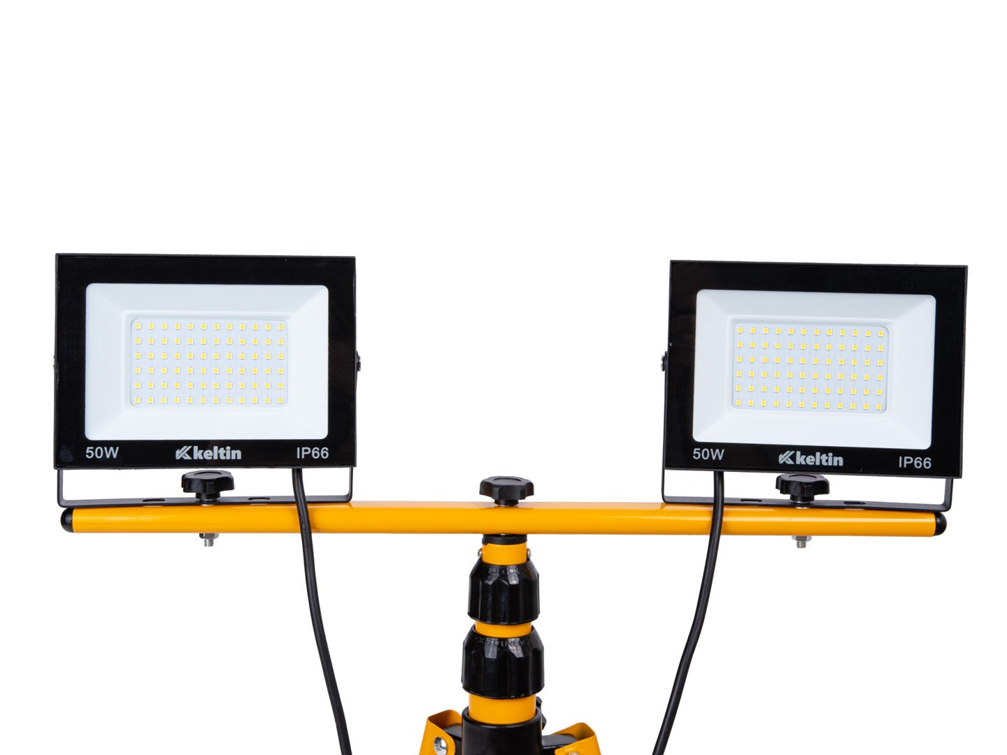 Faretto LED da cantiere 2 x 50w, faretto lavoro, faro LED portatile IP66 impermeabile, 6500k per esterno, lavori, giardini e garage