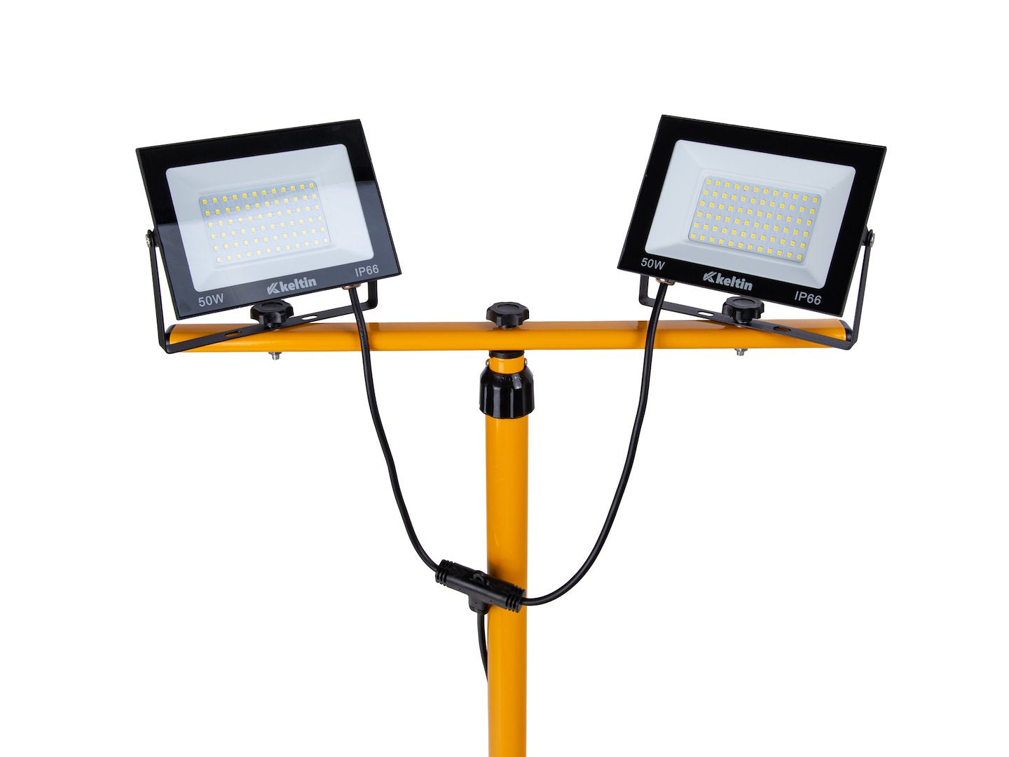 Proiettore LED 100 w con treppiede telescopico regolabile 60–160 cm, bianco neutro 4500K IP66 KELTIN