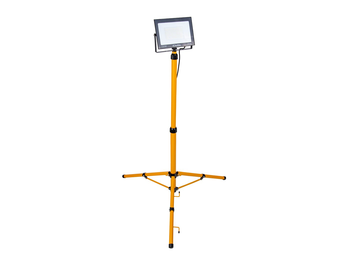 Proiettore LED 100 w con treppiede telescopico regolabile 60–160 cm, bianco neutro 4500 K, 10.000 LM GEKO