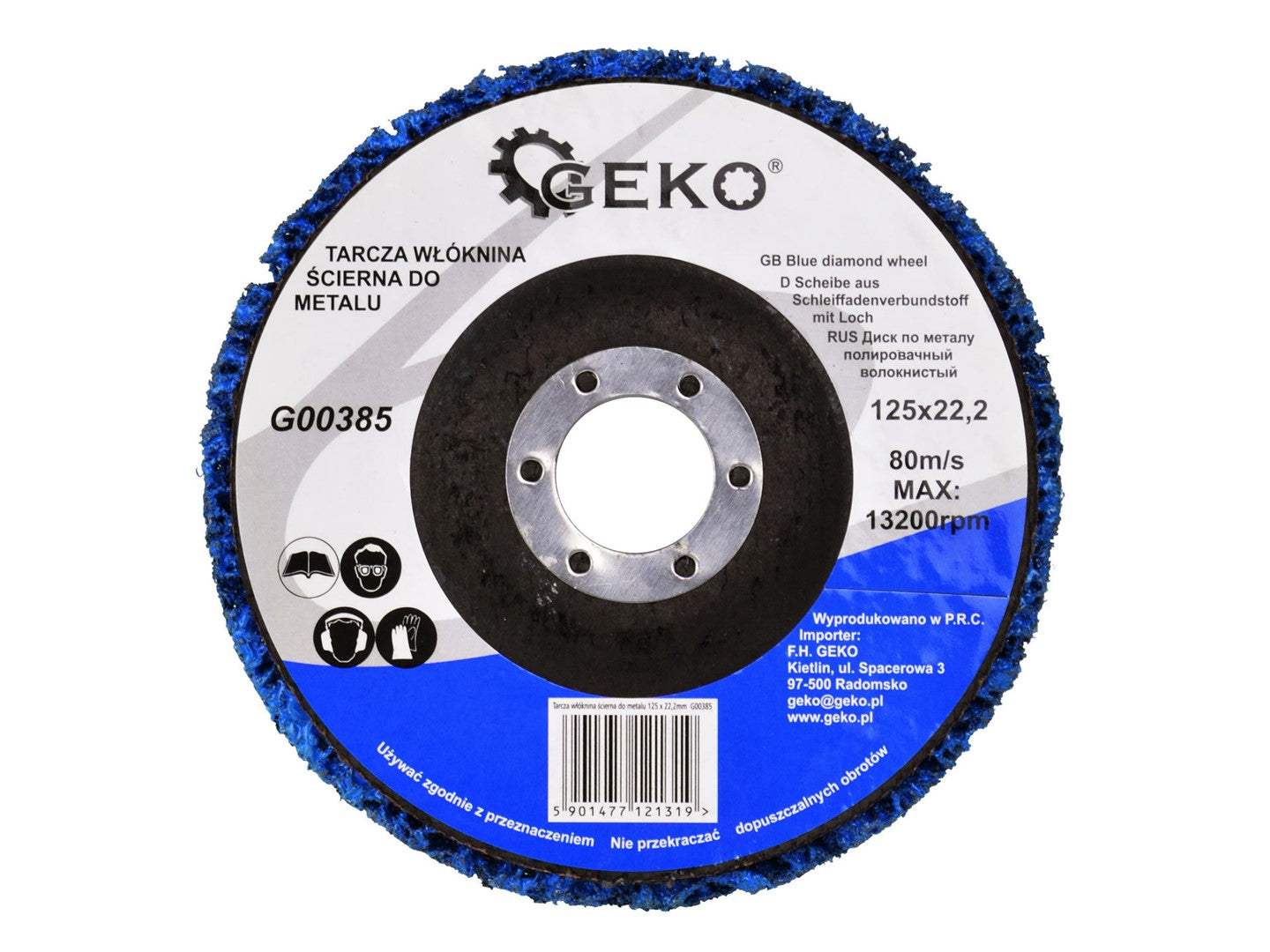 Dischi abrasivi clean&strip diametro 125 mm x 22,2 mm, disco di pulizia e rimozione vernice ruggine per smerigliatrice angolare, disco per decapaggio, in carburo di silicio