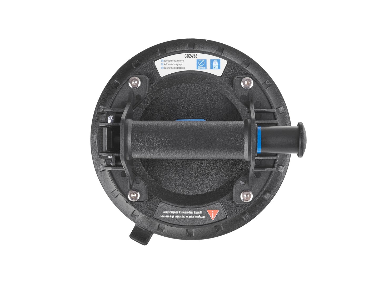 Ventosa vacuum a pompa con manometro, carico: 150 kg, 200 mm