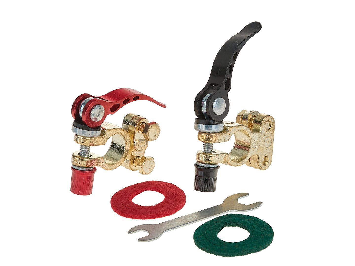 2 pezzi morsetti per batteria, morsetti a palo per batteria auto, a sgancio rapido morsetti per batteria a palo per auto, furgoni, navi, camper, 6/12V, Geko