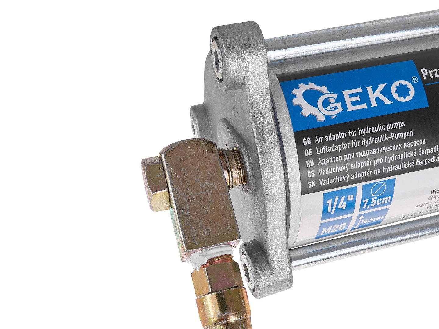 Adattatore pneumatico pompe idrauliche connessione standard 1/4" con tubo prolunga 130 cm per valvola per auto moto
