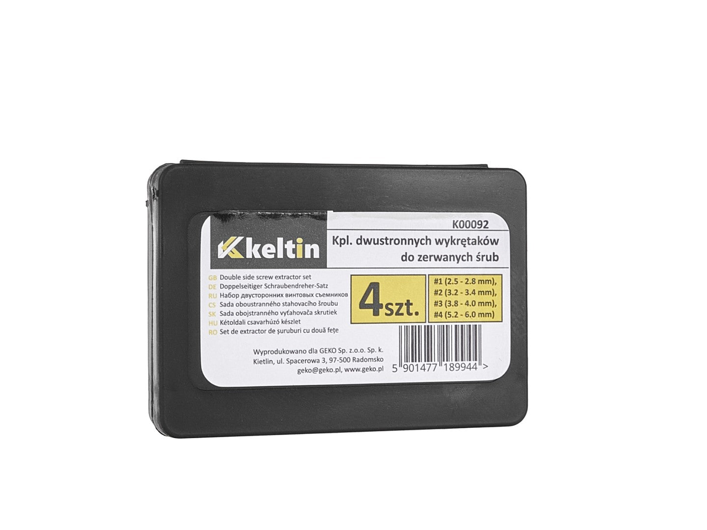 Set di 4 estrattori per viti svitate, rotte e danneggiate - argento - kit di rimozione con punte per trapano, estrattori