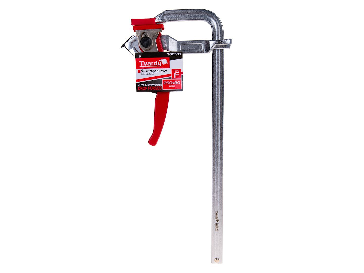 Morsetto a cricchetto multiuso per impieghi gravosi F, clip di fissaggio per lavorazione del legno, accessorio per falegname, 250x80 mm