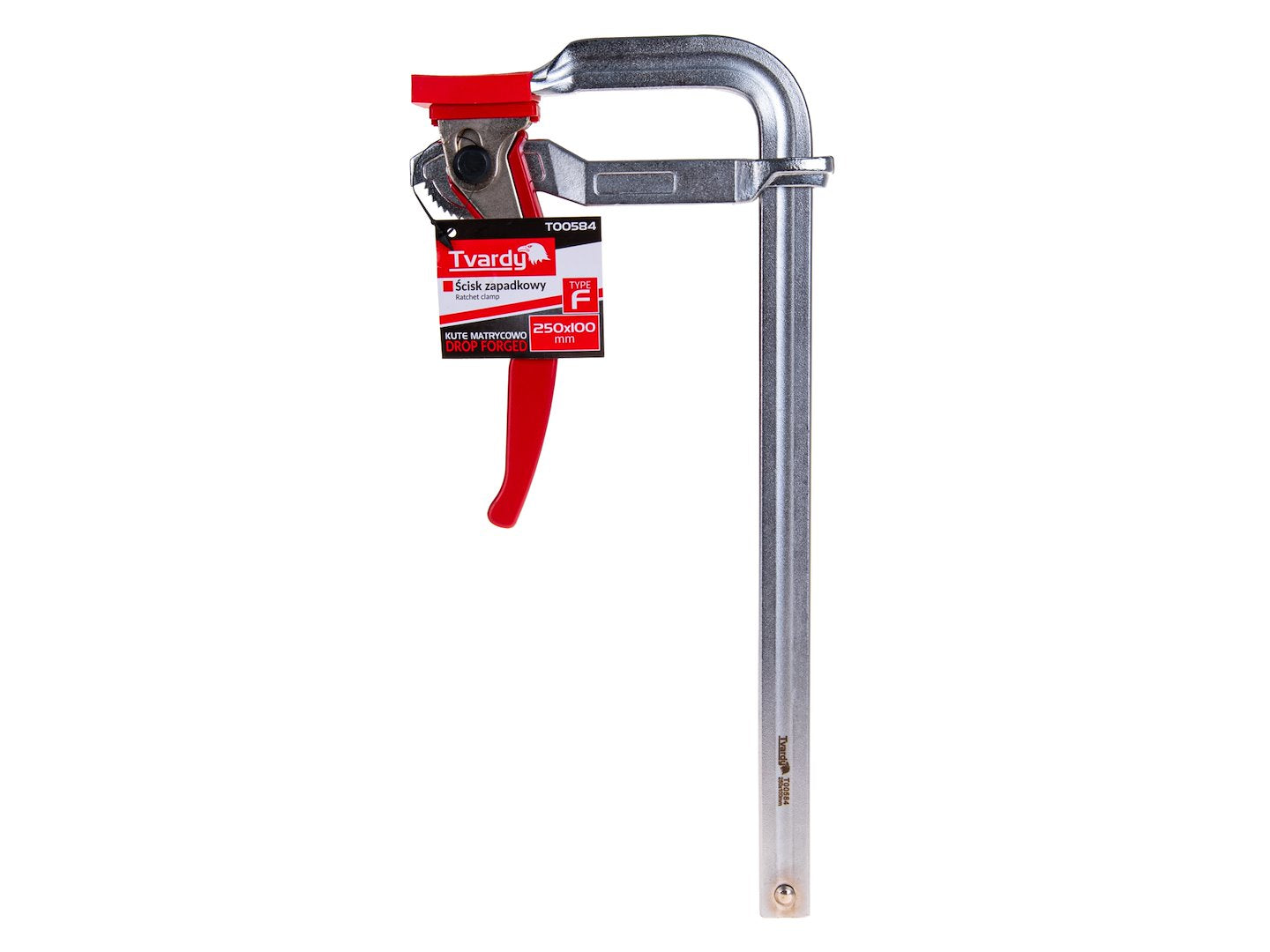 Morsetto a cricchetto multiuso per impieghi gravosi F, clip di fissaggio per lavorazione del legno, accessorio per falegname, 250x100 mm