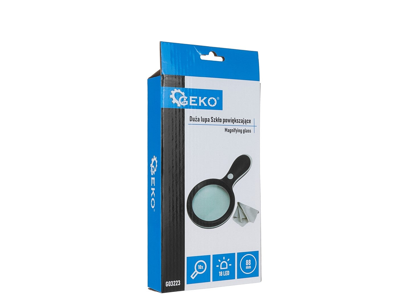 Lente d'ingrandimento con luce, 10x lente ingrandimento professionali con 18 LED per lavoro, lettura, ispezione, esplorazione, anziani, gioiellieri, bambini (pulsante d'argento)