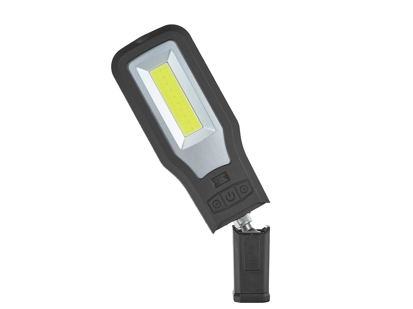 Lampada da lavoro COB LED 10W+5W, ricaricabile tramite USB, lampada da lavoro COB multifunzione con gancio per appendere e supporti magnetici, 2000mah 550 lm IP54
