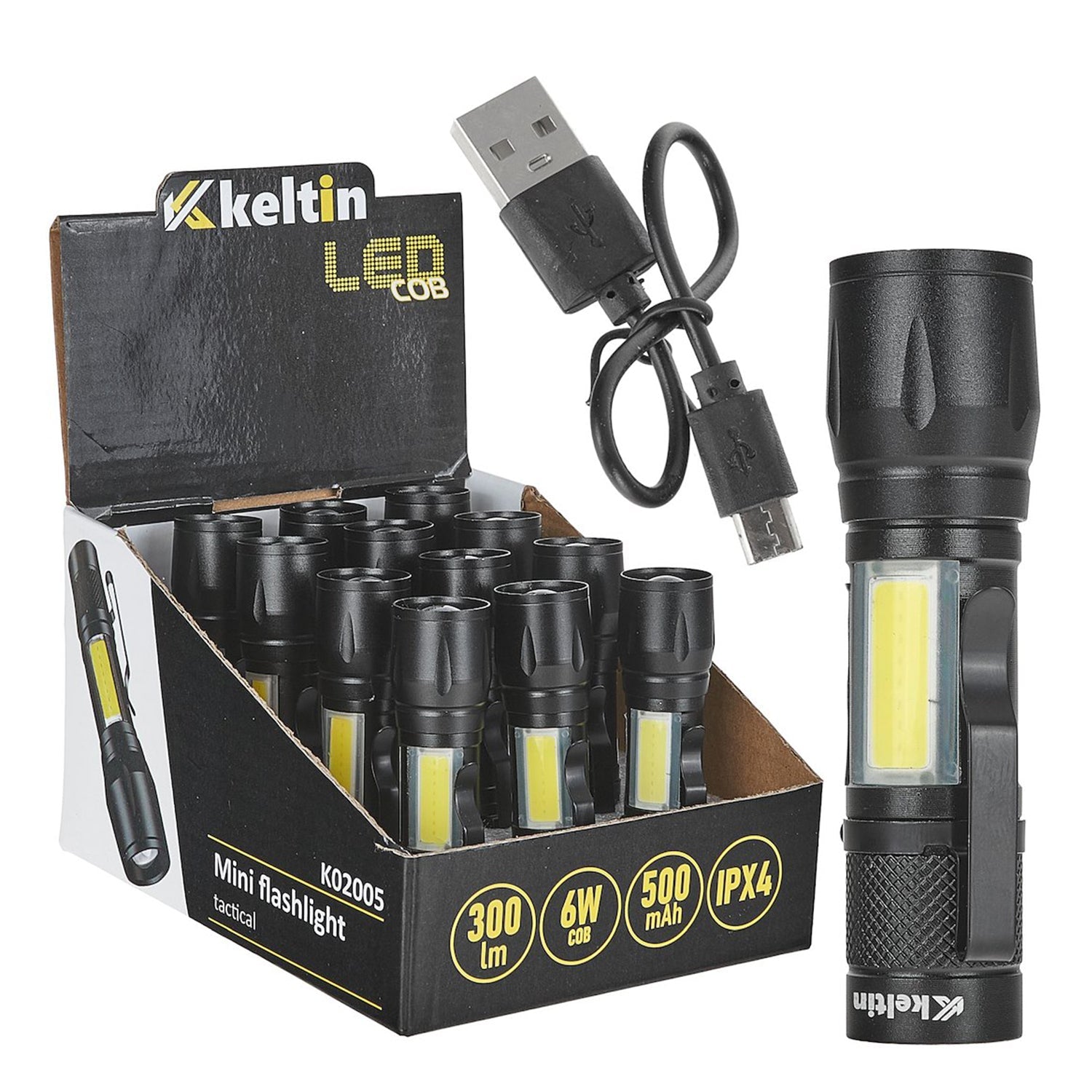 Mini torcia a LED COB ,tascabile,10 w 500 MAH, 500LM ,torcia portatile a LED