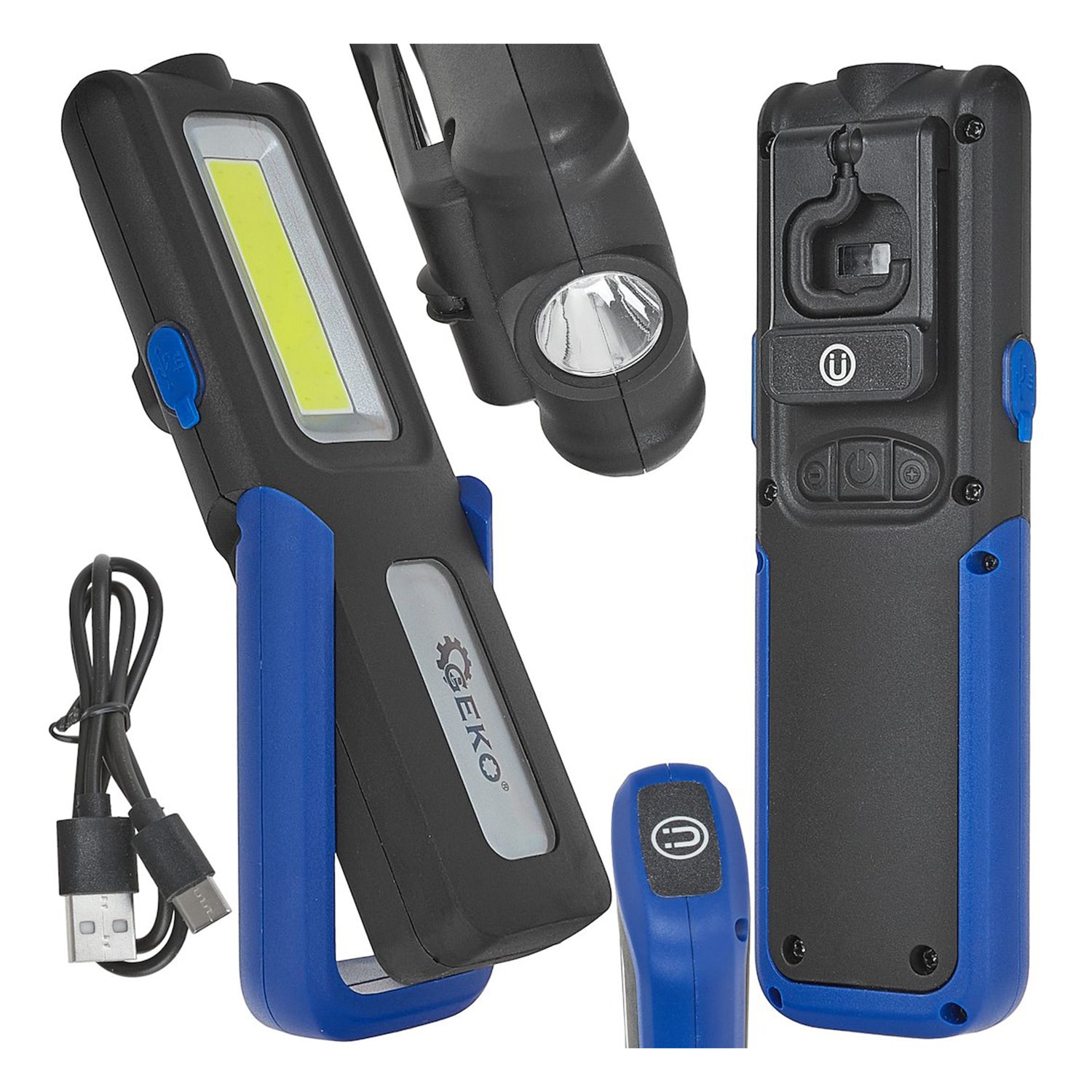 Lampada da lavoro ricaricabile con powerbank 400LM 2000MAH, torcia da lavoro Geko