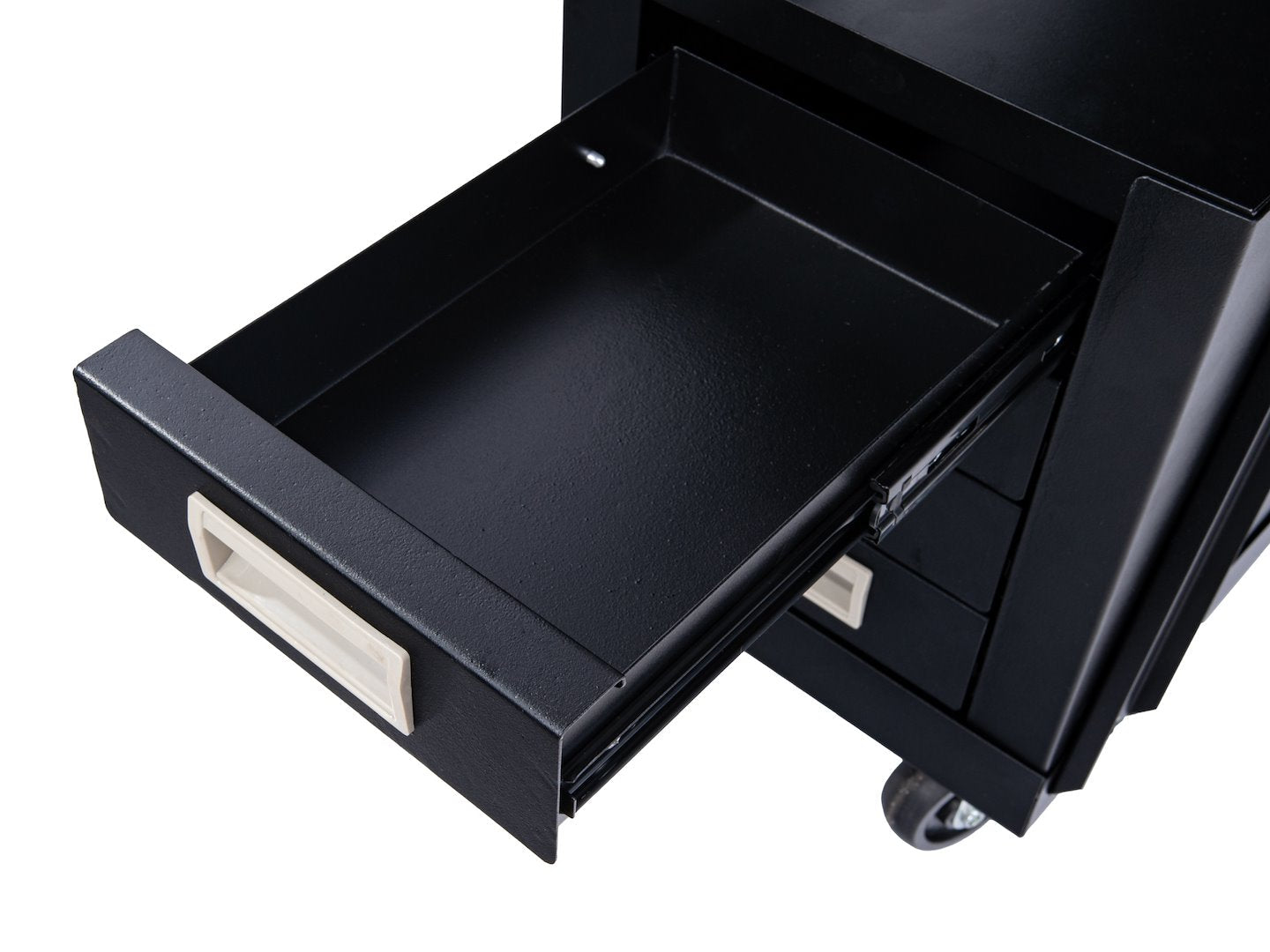 Carrello per saldatura 2 ripiani con 4 cassetti per trasporto saldatrice con ruote carico girevoli 360 gradi, carrello per attrezzatura di saldatura con scomparto 29 x 25.5 cm portabombola gas, nero