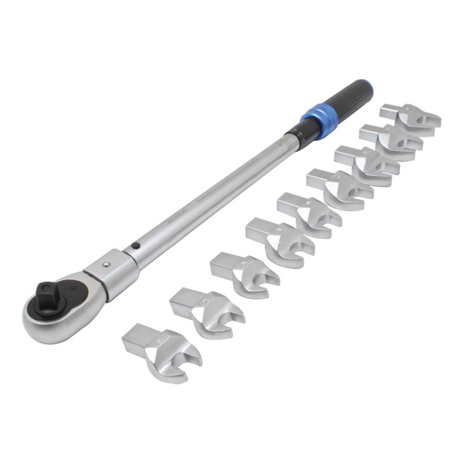 Chiave dinamometrica regolabile con estremità aperta, da 40 a 220 Nm, set di chiavi dinamometriche con estremità aperta e testa intercambiabile a cricchetto da 1/2", precisione ±3%, ISO 6789