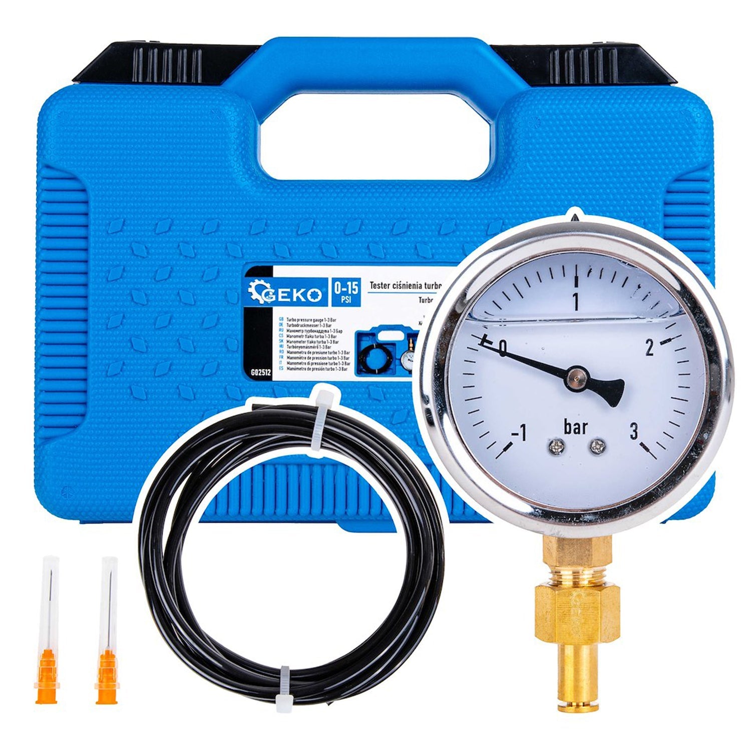 Manometro per misurare la pressione turbo auto 1–3 Bar ,tester pressione turbo Geko