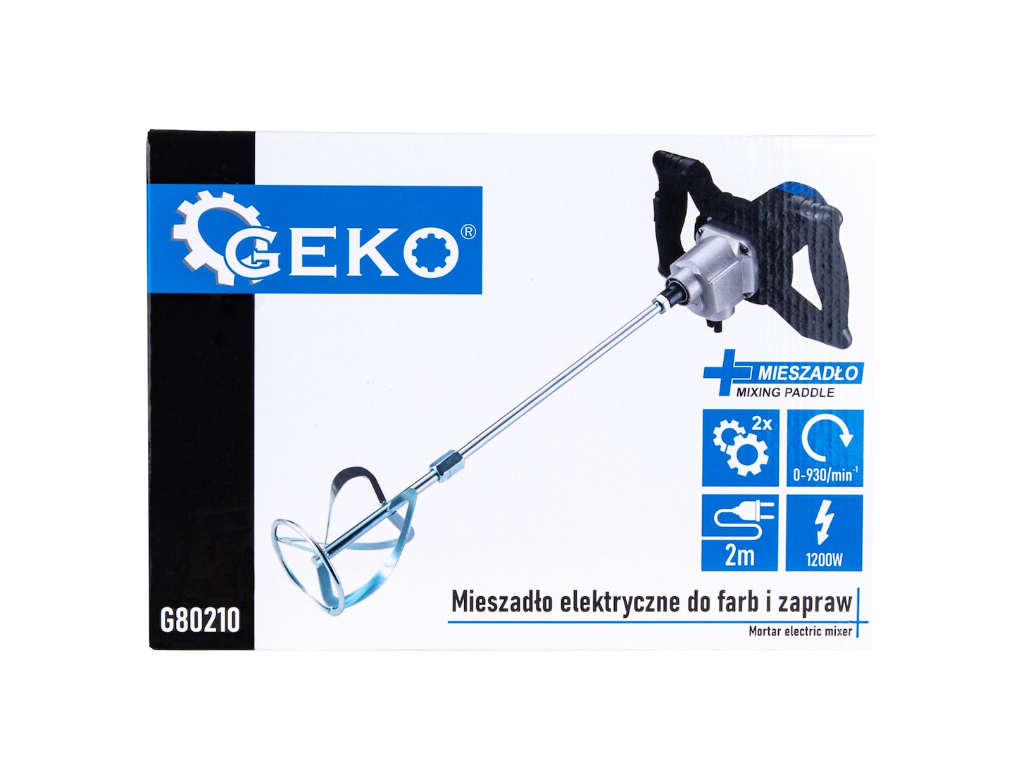 Miscelatore elettrico 1200 w a 2 velocità M14 per vernici e malta, miscelatore per vernici, frusta malta stucco Geko