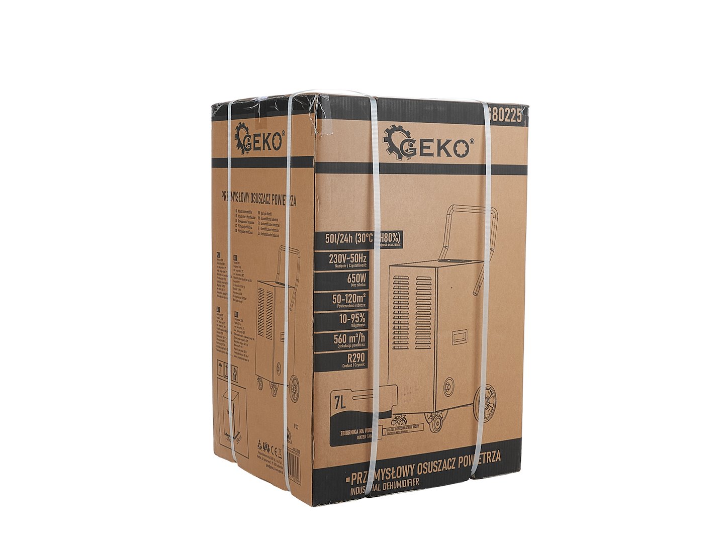 Deumidificatore industriale professionale elettrico: 50 l/24 h, 50–120 m², 650 W per grandi ambienti, controllo dell'umidità regolabile, antimuffa portatile con ruote per casa/bagno/ufficio/garage/cantina/stanza/armadio