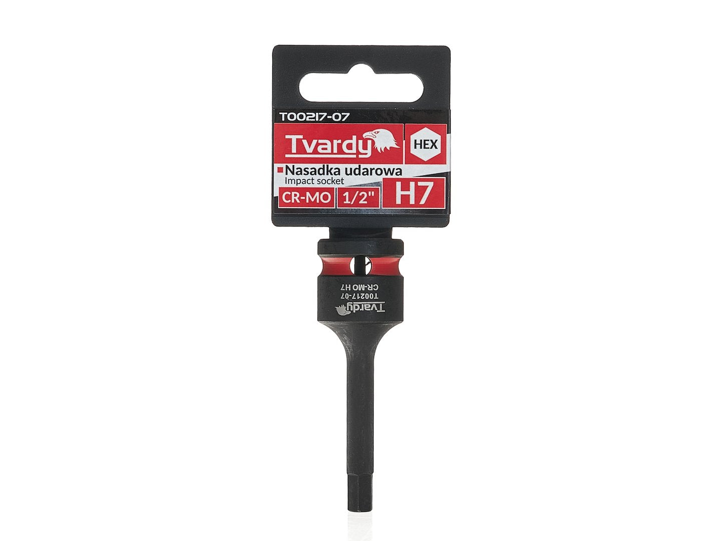 Chiave a bussola a impatto esagonale HEX, lunga, chiave a bussola esagonale d'impatto, H7 presa 1/2" attacco, Cr-Mo, per chiave dinamometrica, chiave a cricchetto e avvitatore a batteria, Tvardy