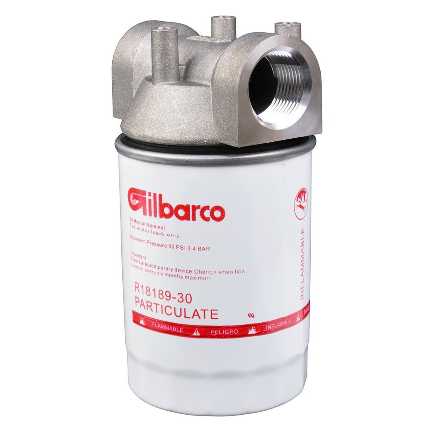 Filtro carburante ad alto flusso, 1" npt 30 Micron stile cartuccia spin on per pompa del carburante mobile e stazionario serbatoio barca, filtro gasolio per pompa diesel, aspirazione e travaso carburante