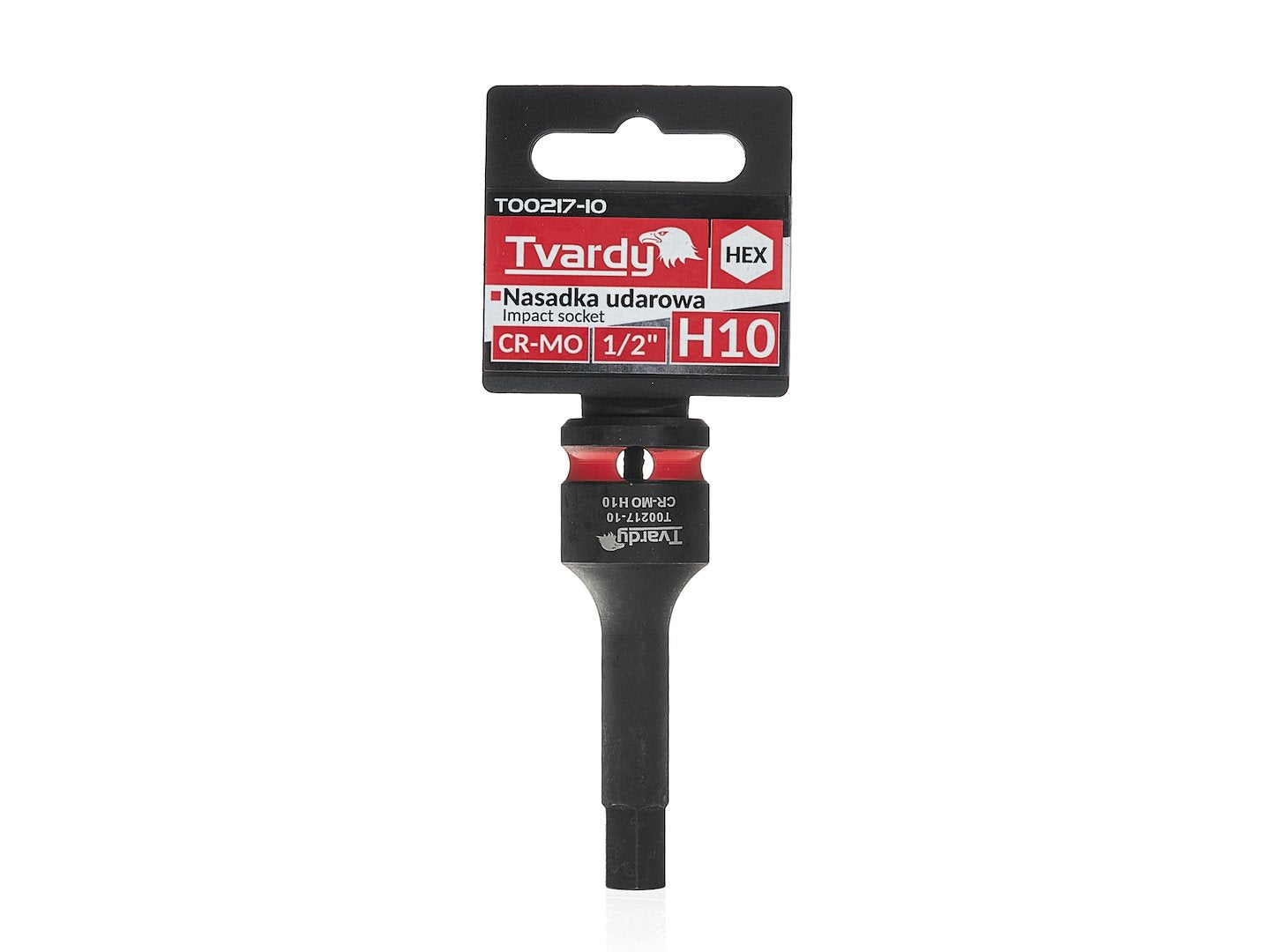 Chiave a bussola a impatto esagonale HEX, lunga, chiave a bussola esagonale d'impatto, H10 presa 1/2" attacco, Cr-Mo, per chiave dinamometrica, chiave a cricchetto e avvitatore a batteria, Tvardy