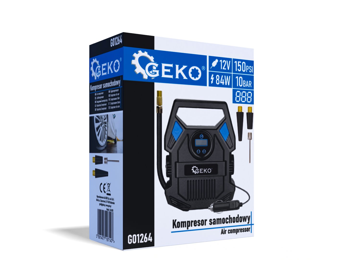 Compressore d'aria da 12 V, gonfiatore per pneumatici portatile, kit di gonfiaggio per pneumatici, pompa d'aria per auto, biciclette, palloni, materassi ad aria, barche gonfiabili