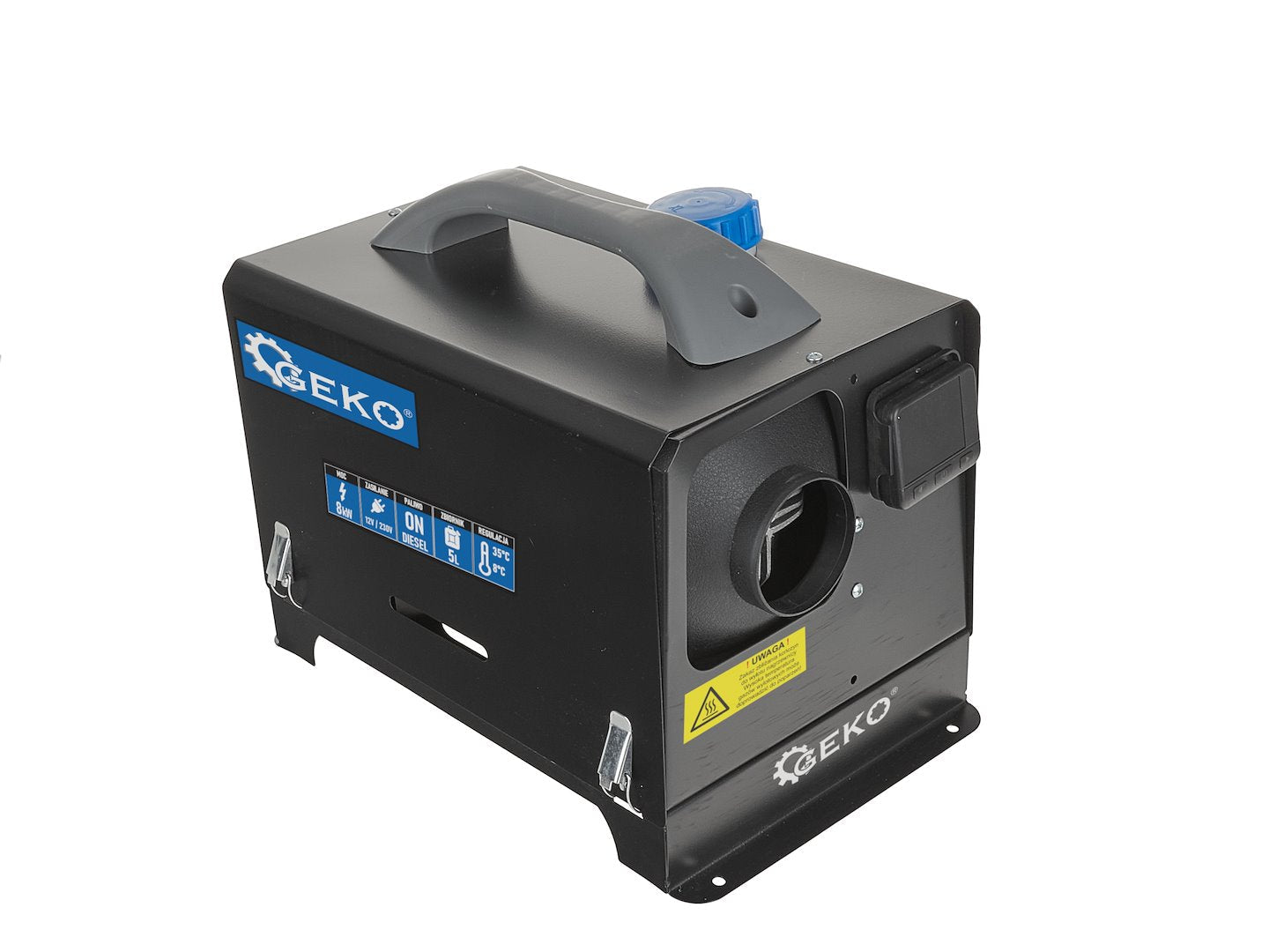 Riscaldatore a gasolio portatile 12v/230v 8kw, riscaldatore diesel ,generatore aria calda gasolio per camper, tenda, campeggio, parcheggio, dotato di monitor LCD con telecomando GEKO