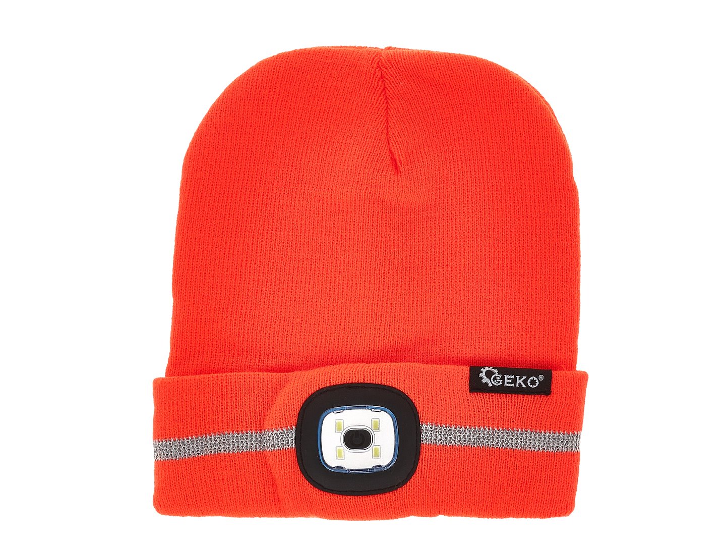 Berretti riflettenti cappello invernale lavorato a maglia termico ad alta visibilità di sicurezza con striscia riflettente e luce-lampada frontale LED ricaricabile usb, adatto per sport da lavoro all'aperto, unisex