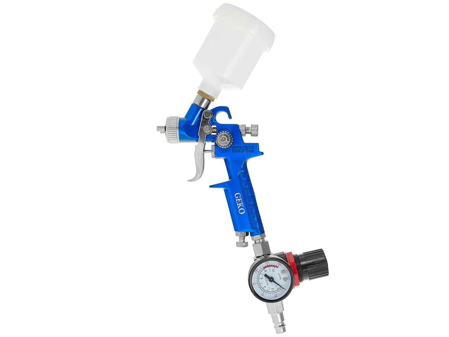 Pistola verniciatura a spruzzo HVLP con regolatore di pressione ,serbatoio 125 ml, ugello 0,8 mm