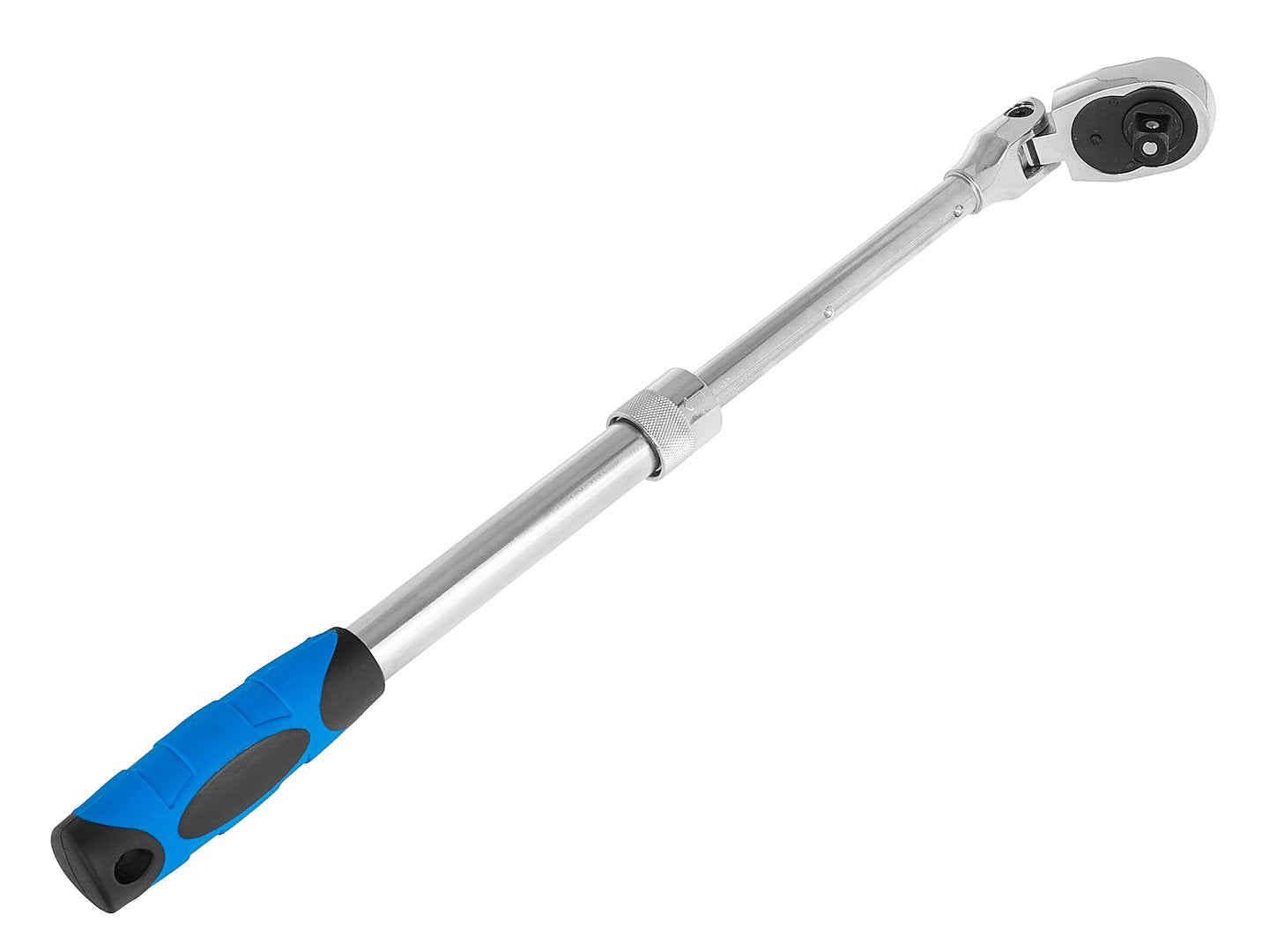 Cricchetto telescopico da 1/2" 370–510 mm, chiave a cricco telescopica con 48 denti, testa snodata, 72T CrV