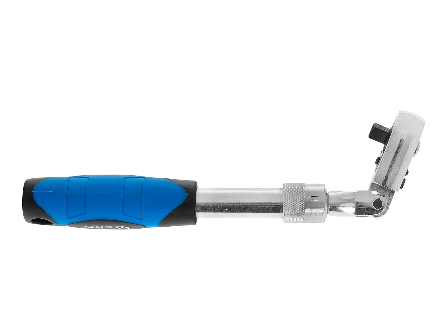 Cricchetto telescopico da 1/4" 210–278 mm, in acciaio Cr-V, chiave a cricco telescopica con 72 denti, testa snodata