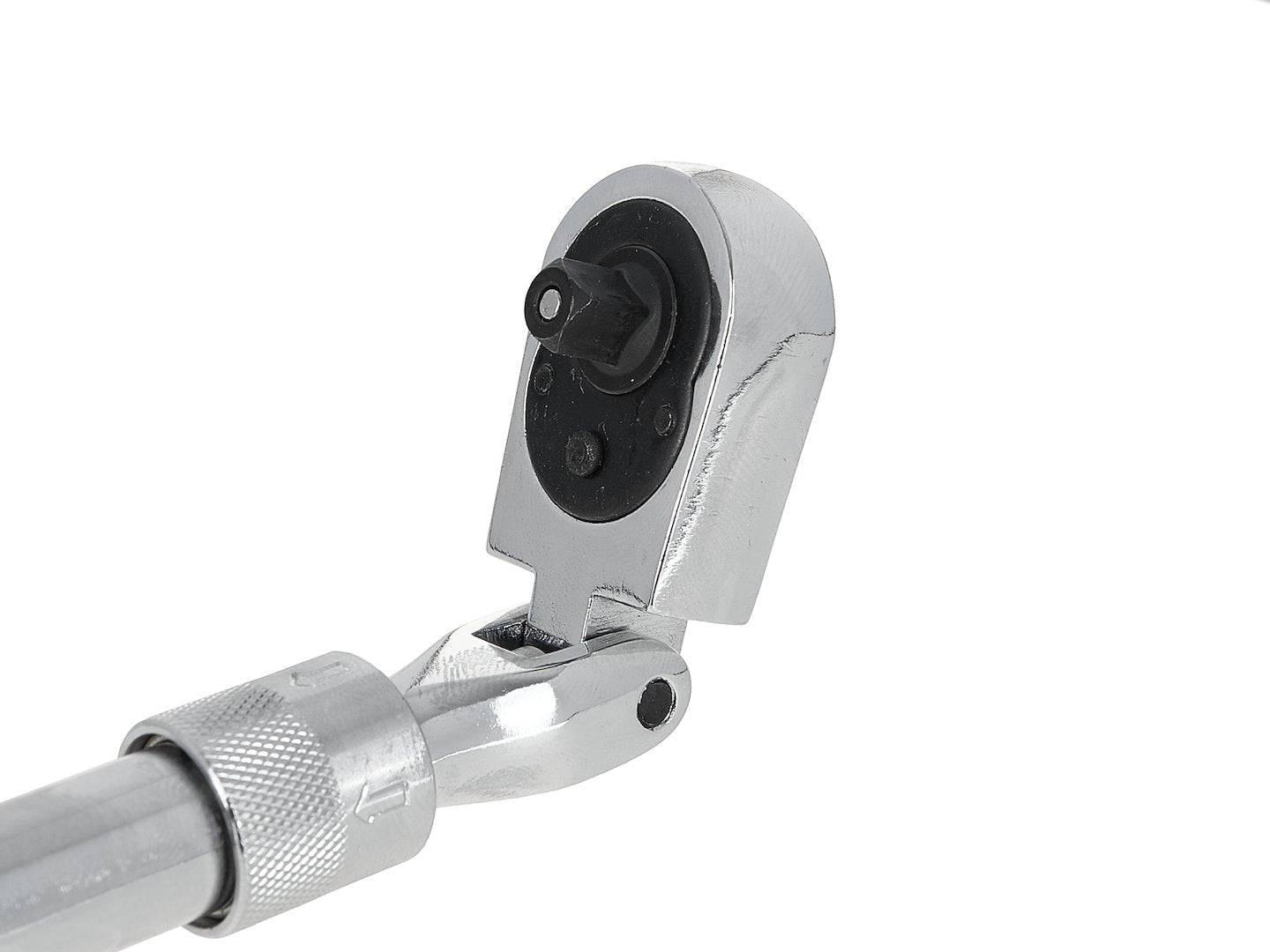 Cricchetto telescopico da 1/4" 210–278 mm, in acciaio Cr-V, chiave a cricco telescopica con 72 denti, testa snodata
