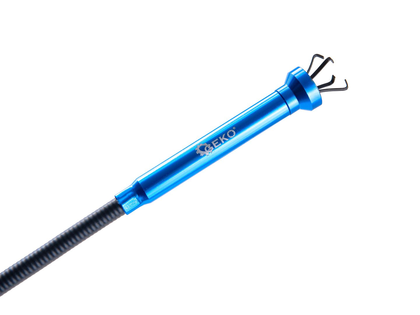 Strumento magnetico flessibile per raccogliere oggetti di ferro, strumento magnetico flessibile per la raccolta di piccole parti, raccoglitore di oggetti metallici, ideale per garage, auto e fai da te, a 4 artigli e LED, acciaio Cr-V e alluminio