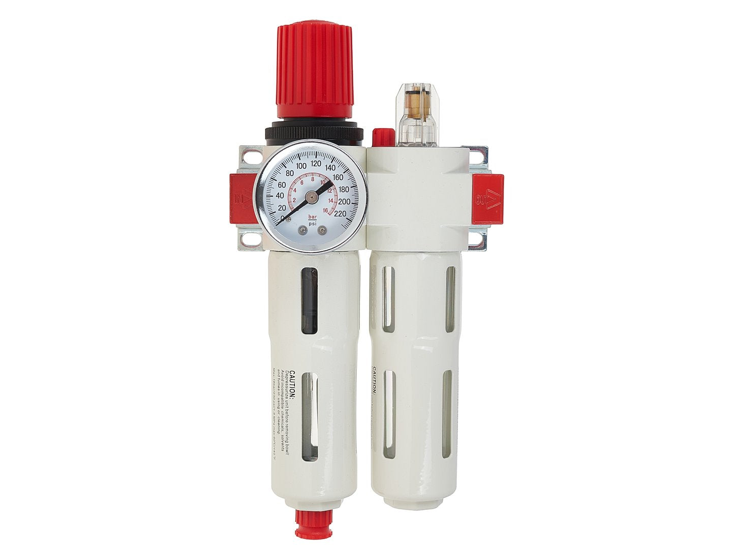 Separatore d'acqua e olio ad aria compressa, riduttore di pressione per compressore, filtro regolatore aria con manometro 1/4 " Tvardy