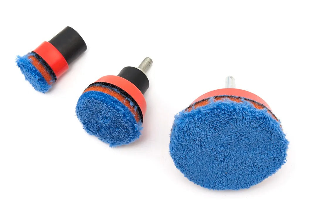Set spugne per lucidatura in microfibra, pad per cere, polish, detergenti e sigillante vernice, alternativa a lucidatrice, lucidatura, lucidatrice eccentrica, M14 x 6 mm 29 pezzi Hbm Olanda