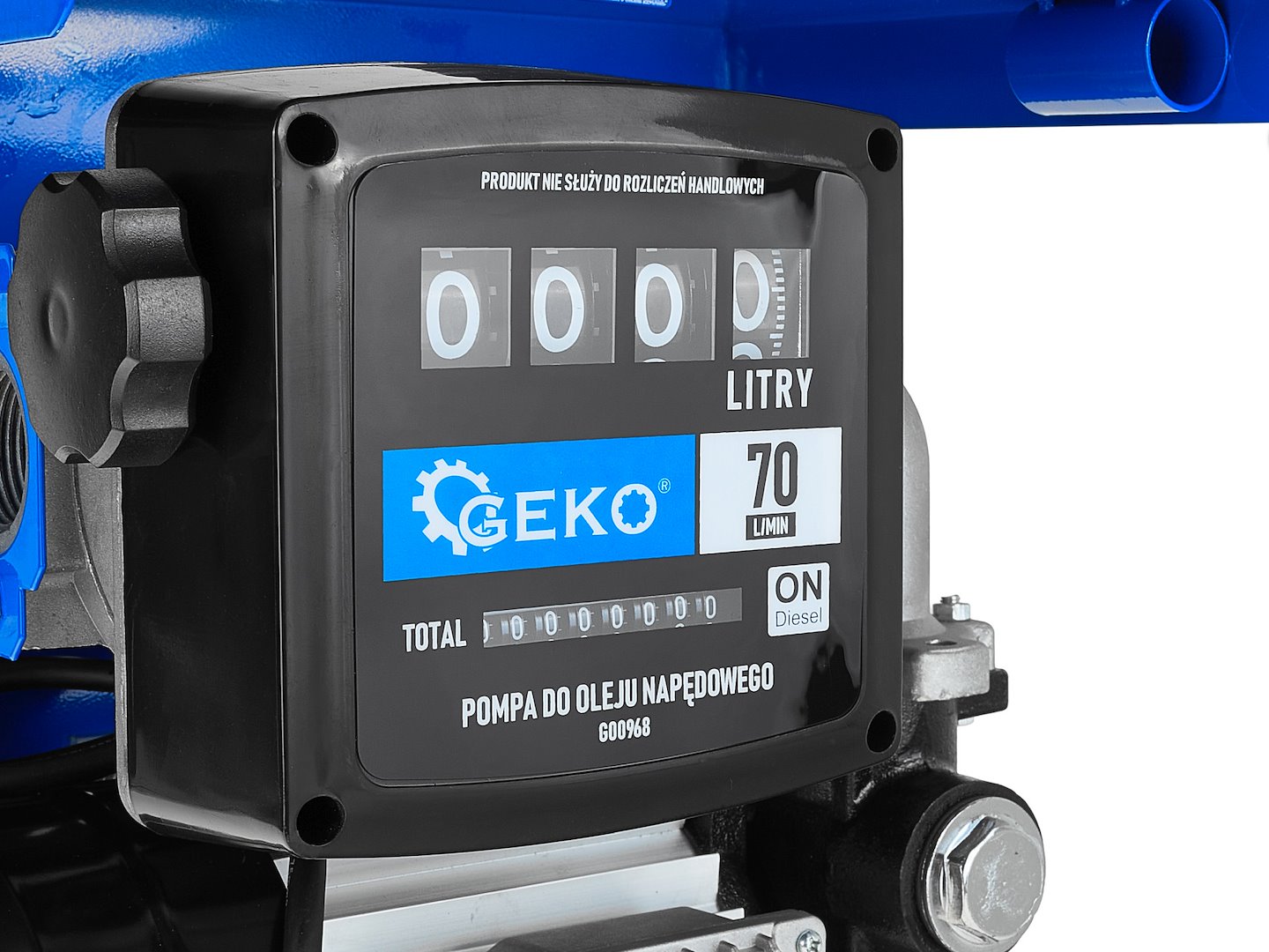 Pompa autoadescante per trasferimento diesel gasolio 70 l/min 900 W con pistola automatica e contatore, distributore diesel gasolio, Geko