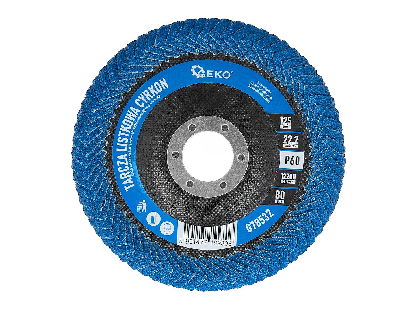 Disco lamellare in zirconio, per smerigliatrice angolare, disco a lamella al zirconio, 125 mm P60