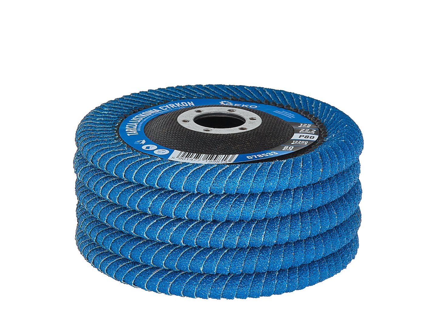 Disco lamellare in zirconio, per smerigliatrice angolare, disco a lamella al zirconio, 125 mm P80