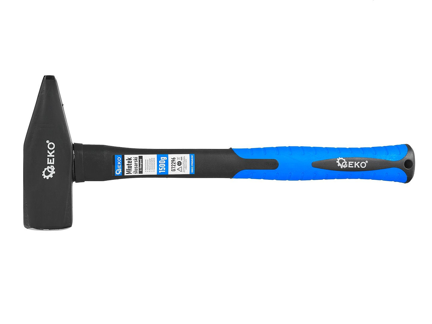 Serie di martelli per meccanica, manico fibra di vetro, martello tipo tedesco, 100g - 2000g 7 pezzi Geko