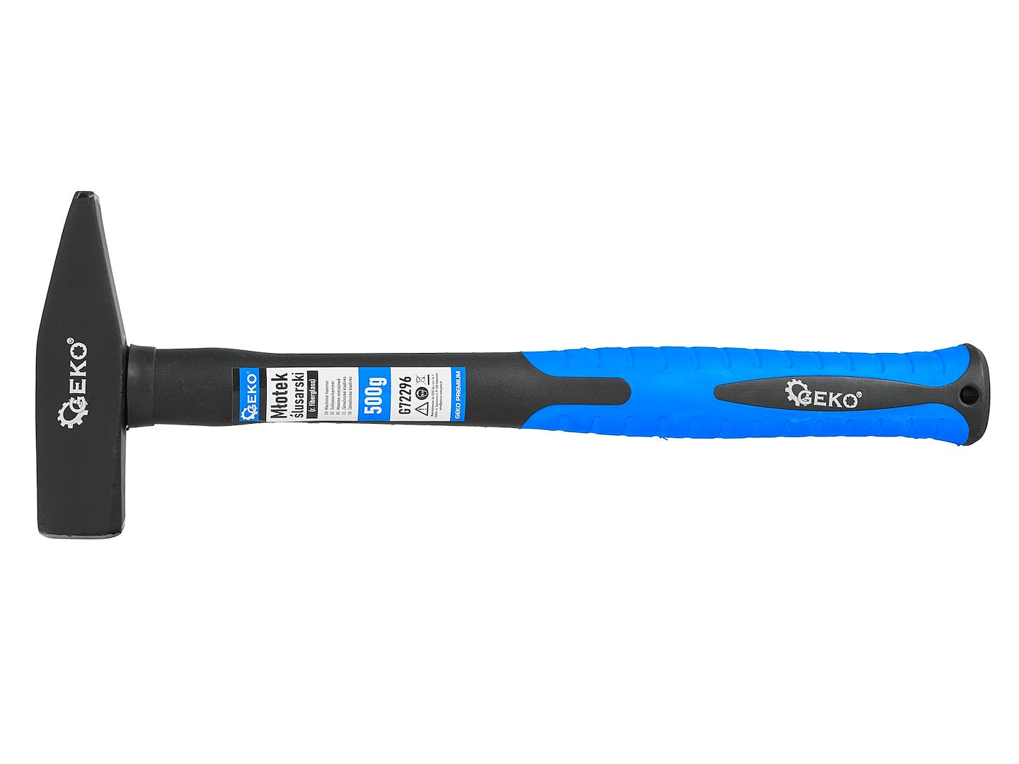 Serie di martelli per meccanica, manico fibra di vetro, martello tipo tedesco, 100g - 2000g 7 pezzi Geko