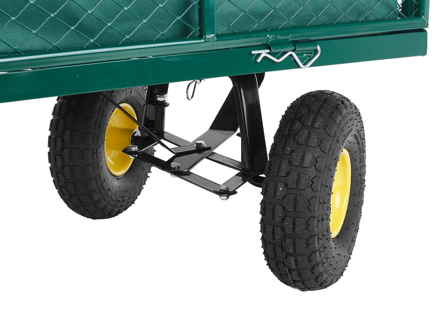 Carrello da giardino con sponde pieghevoli ribaltabili, carrello a mano da trasporto, max 220 litri-kg, 96 x 51 x 40 cm Geko