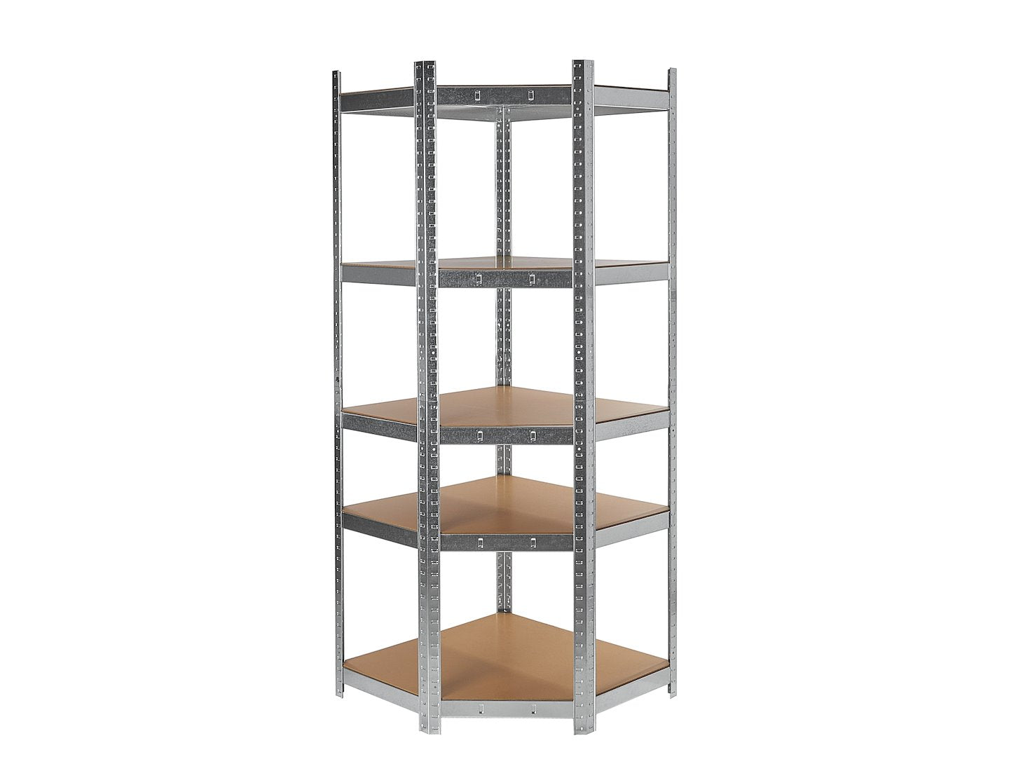 Scaffale angolare, scaffale di stoccaggio, per carichi pesanti, fino a 175 kg, 5 ripiani regolabili, MDF, 80 x 40 x 70 cm