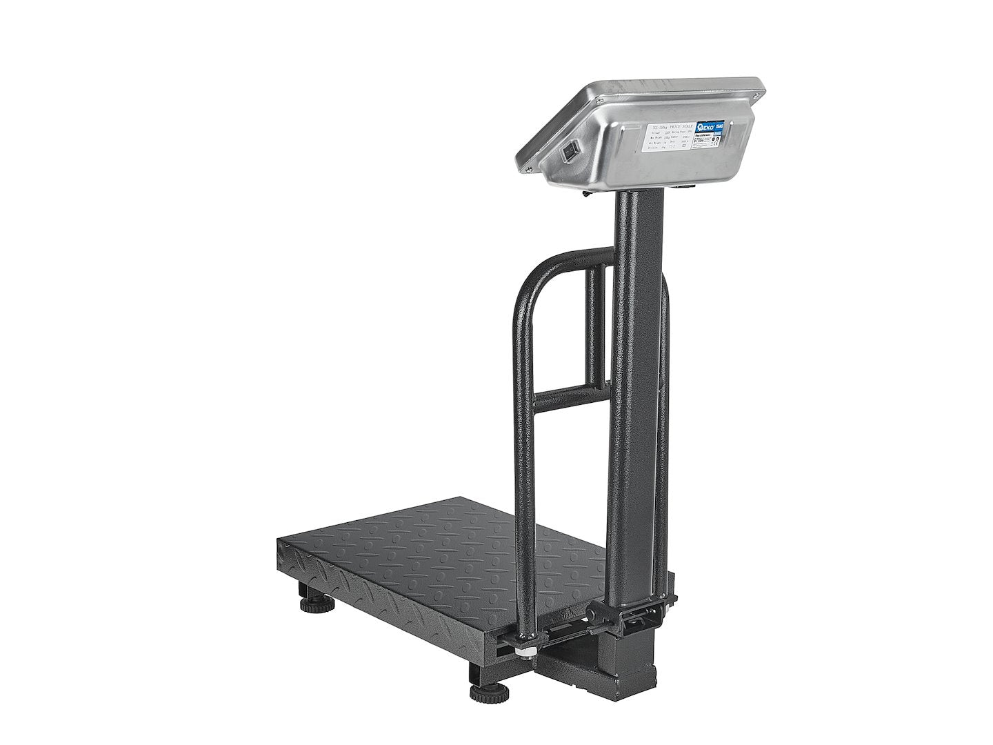 Bilancia a piattaforma con display LCD, portata 150 kg Geko