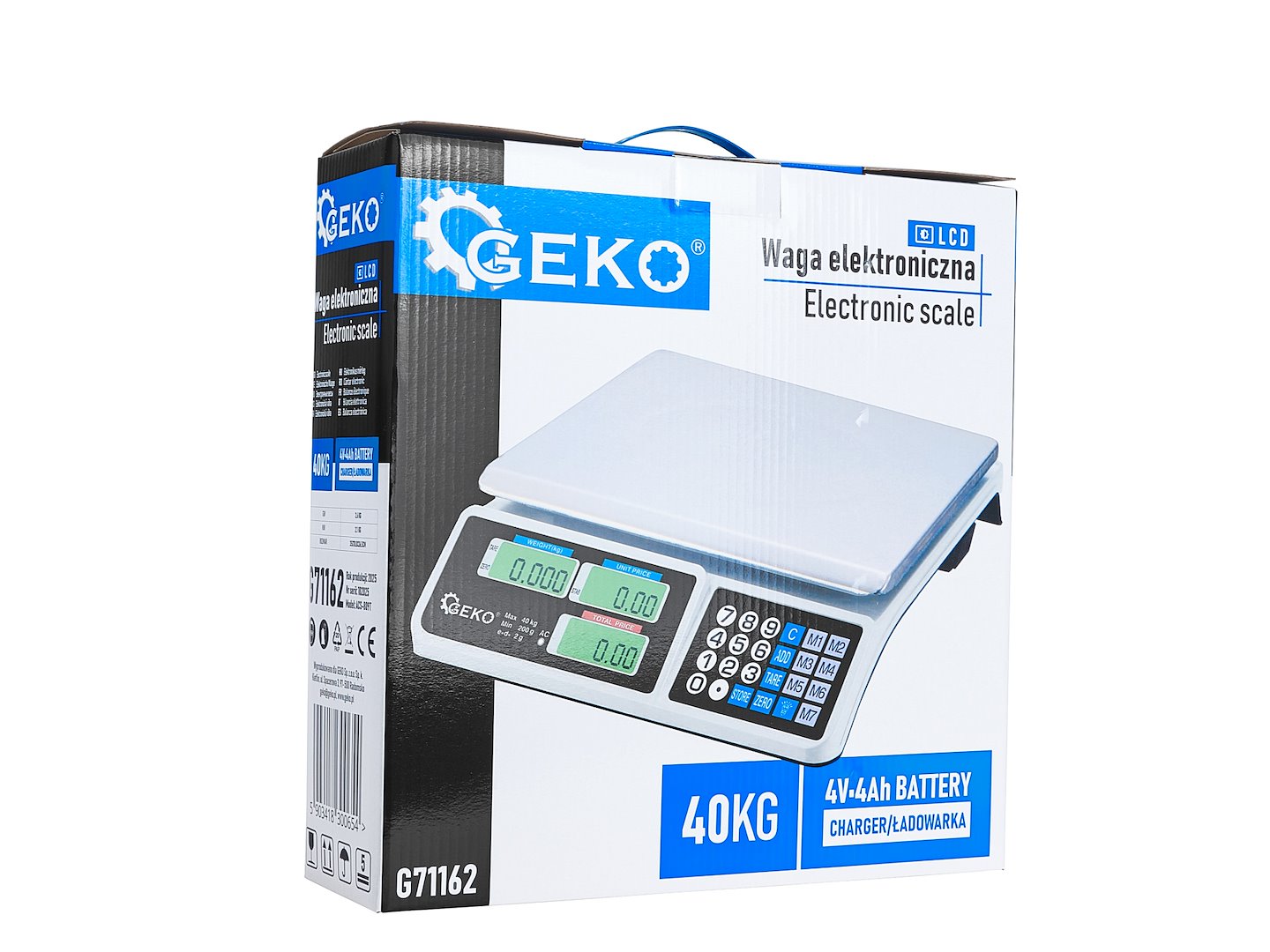 Bilancia elettronica con display LCD, 40 kg GEKO